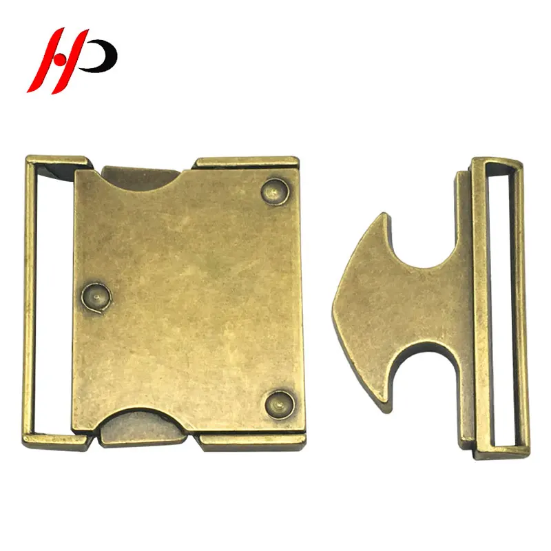 
Military police vintage antique ladder lock quick 40mm release solid brass belt buckle 