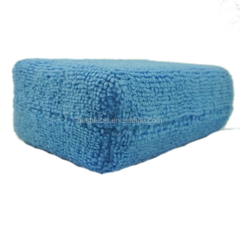 Auto Detailing Buffing Polishing Cleaning Blue Square Car Wash Sponge Foam Pad Microfiber Wax Applicator