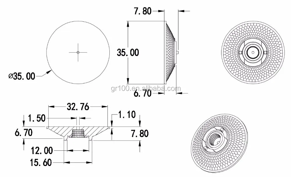 
Trade assurance acceptable plastic optical cob led fresnel lens for spot light 