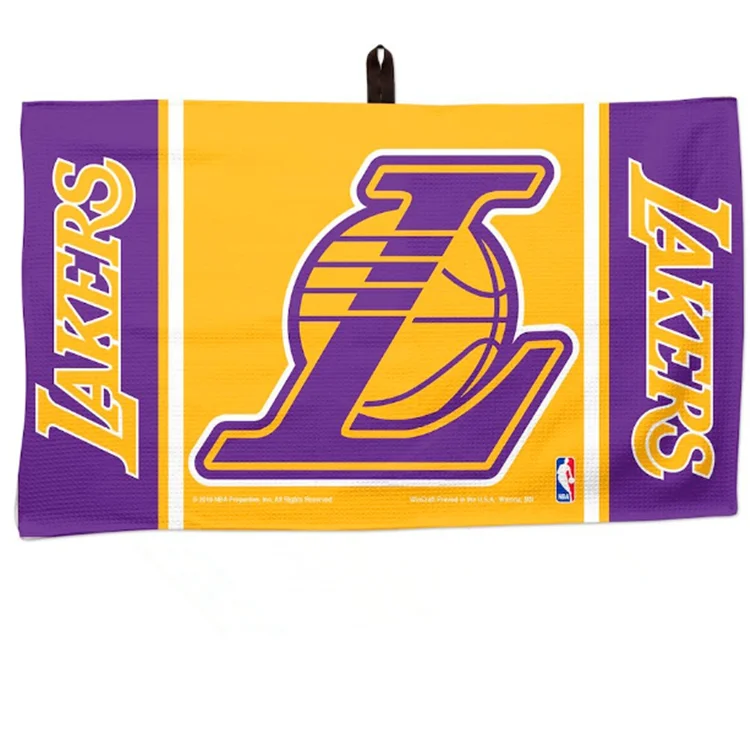 custom printed Lebron James lakers microfiber waffle golf towels