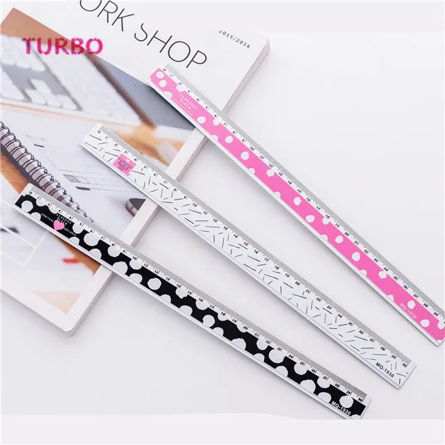 Wholesale Factory Price multifunctional school kids stationery colorful custom 30cm long straight metal ruler with best quality