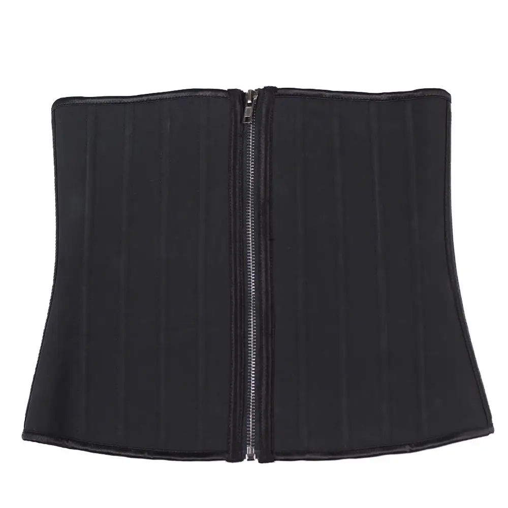 
Big Stock Clip and Zip Latex private label Women Steel Boned Corset waist trainer latex 