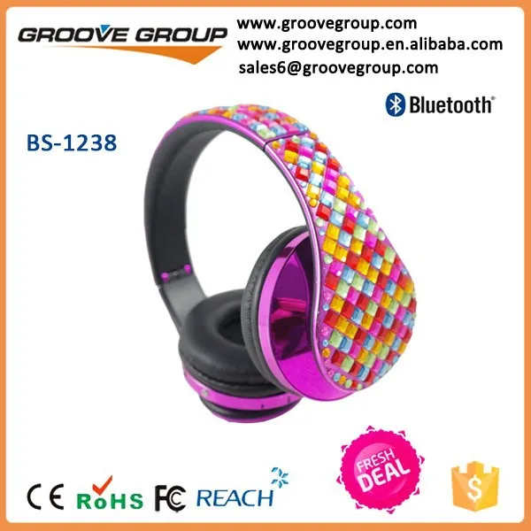 Shenzhen factory offers China market electronic diamond Bluetooth headphones