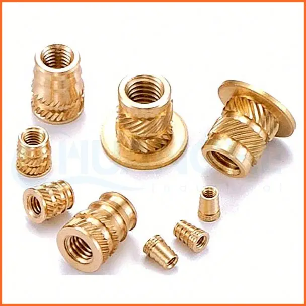 Регулировочная гайка из латуни рифленая