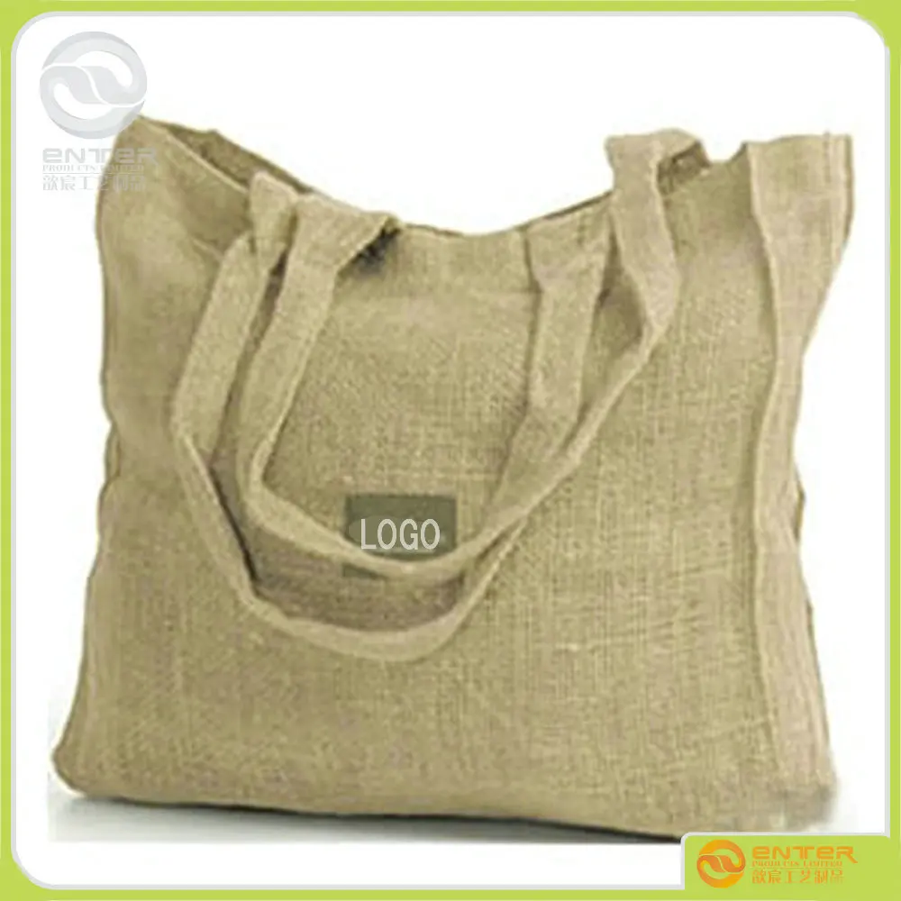 
Custom Made Reusable Jute Shopping Bags With Logo sewing machine 