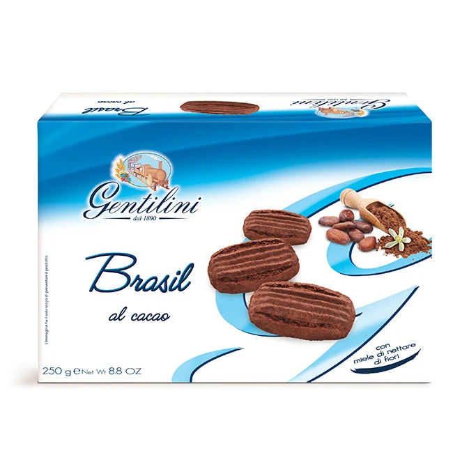 Wholesale Italian 250g Round Sweet Chocolate Cookies Biscuits