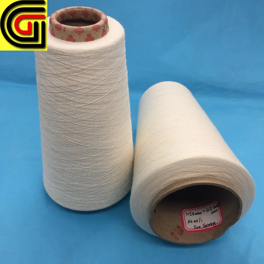 100% pure spun bamboo yarn
