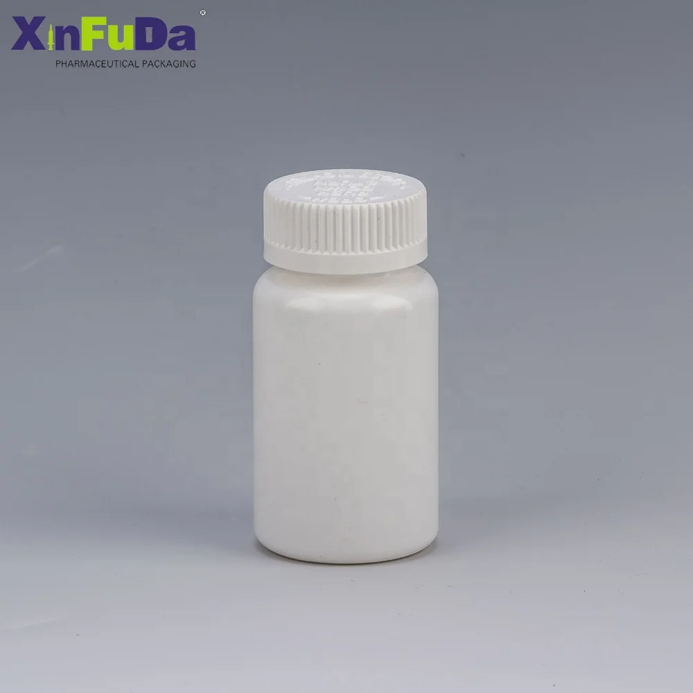 HDPE material 85ml oral solid preparation plastic pill bottles medical capsule bottle with cr cap