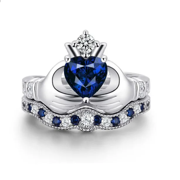 China Supplier 925 Silver lover claddagh ring sets