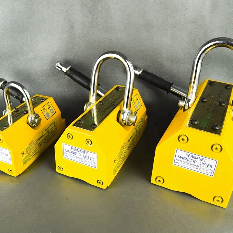 500kg 600KG 1ton 2 ton Lifting permanent magnet portable crane Hoist Steel Plate magnetic lifter