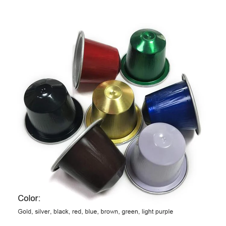 Disposable Metal  Nespresso Coffee Capsule with Lids