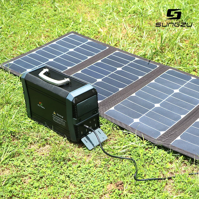 Wholesale Potable Power Station Lithium battery 300W Rechargeable Solar Generator for Camping Fishing Hunting Outdoor