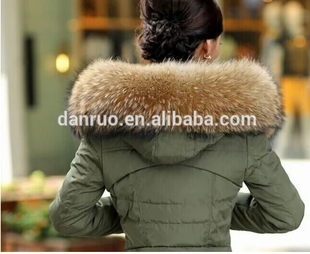 Raccoon / Fox Fur Detachable Fur Collars Leather Jacket fox Fur Collar