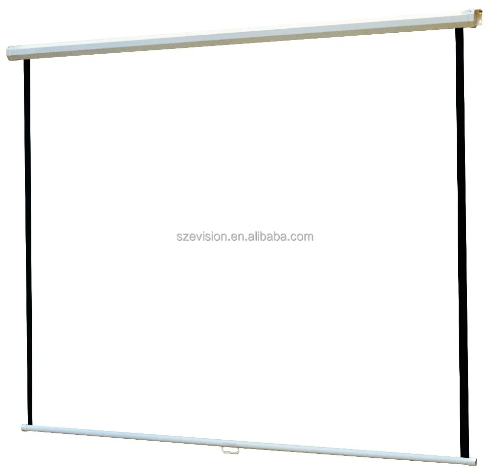 Wall Mount Manual Multimedia Projector and Screen