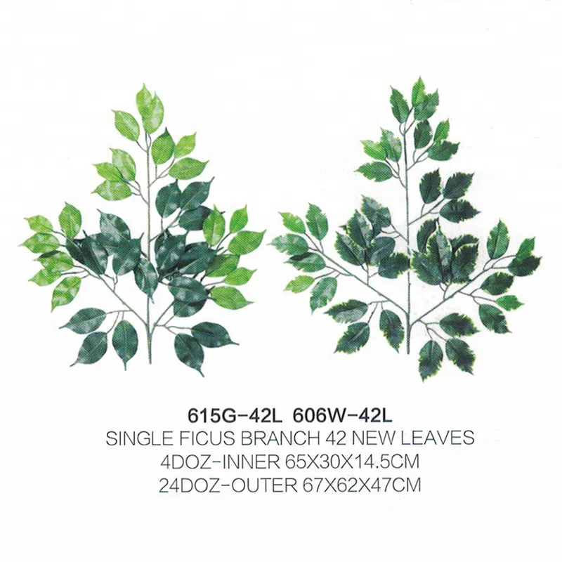 
new artificial foliage single ficus banyan branch leaves for decoration 