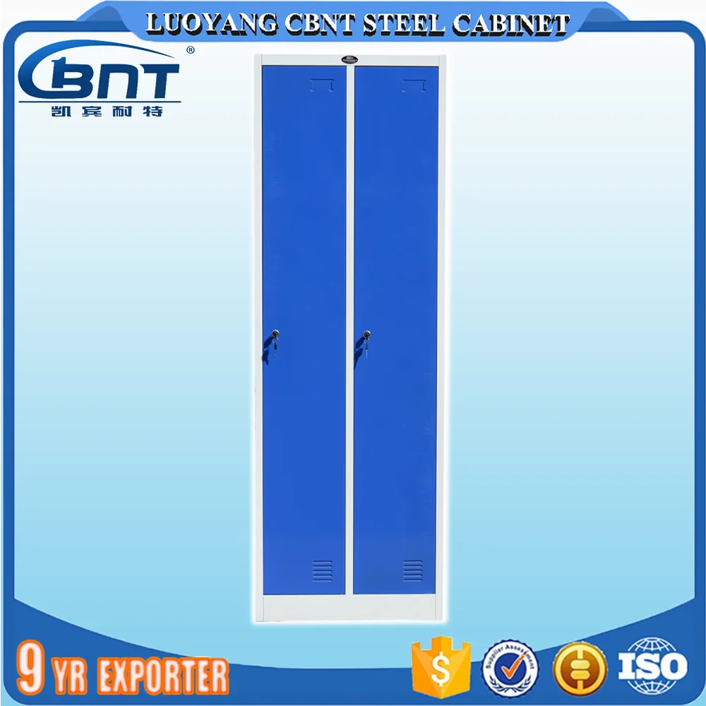 Luoyang CBNT Steel Cabinet Knock Down Structure 2 Doors Metal Storage Locker 2L-B1