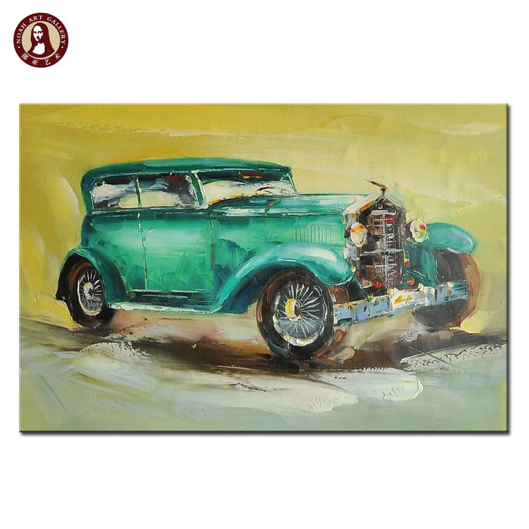 Vintage Home Decoration Art Famous Car Abstract Painting for Kids Room