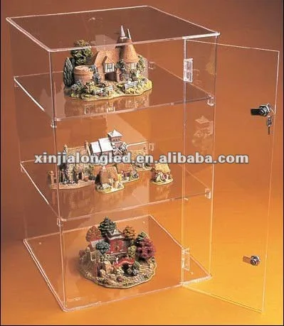 Acrylic Display Box Organizer Clear Acrylic Display Case with Dividers and Compartments Clear Acrylic Lockable Display Case