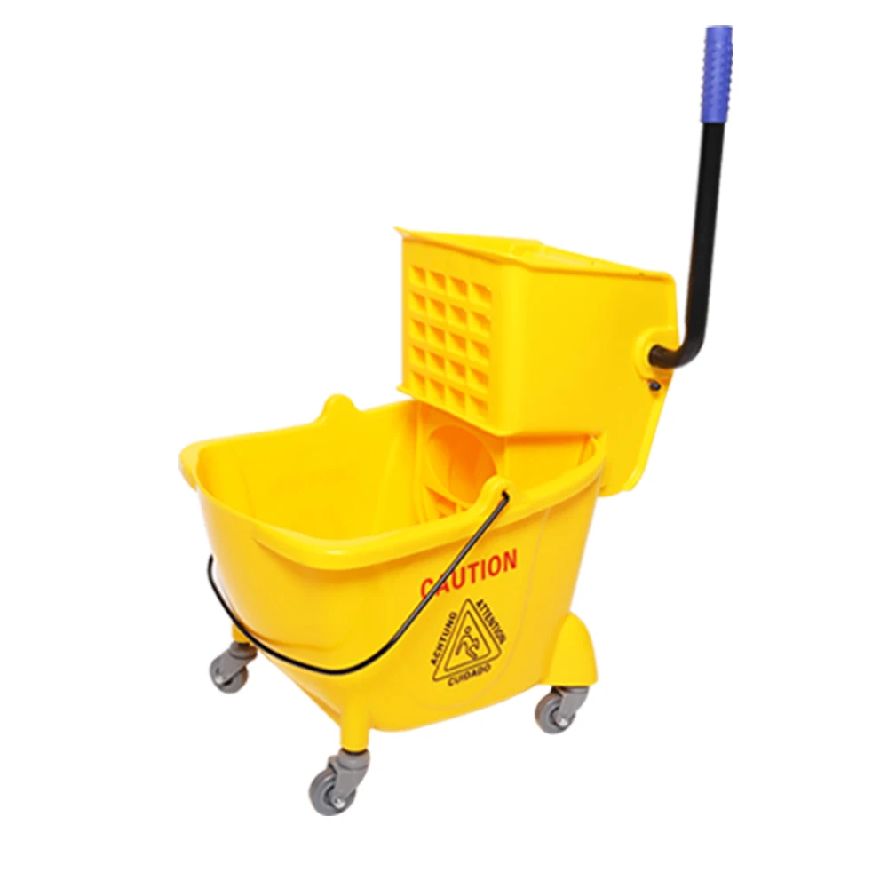 Home plastic 24L magic mop bucket with wheels