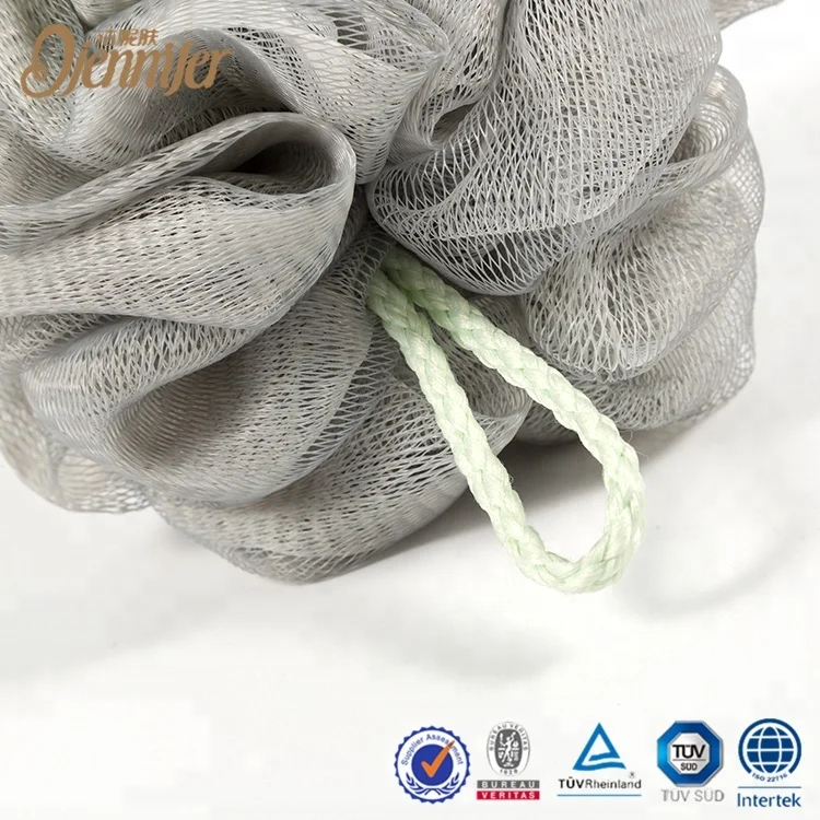 Factory Wholesale Beautiful Shower Flower Recycling PE Loofah Mesh Bathing Ball Bath Sponge