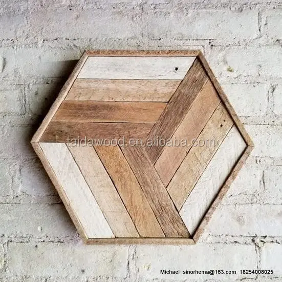 wood wall art decor DIY Chevron art on reclaimed wood