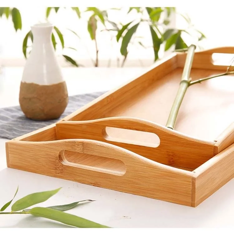 
Ecofriendly bamboo wooden tray woven bamboo serving trays cheap wholesale natural tray 