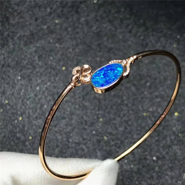 equestrian jewelry 18k gold South Africa real diamond natural opal bracelets for women bracelet cilicon