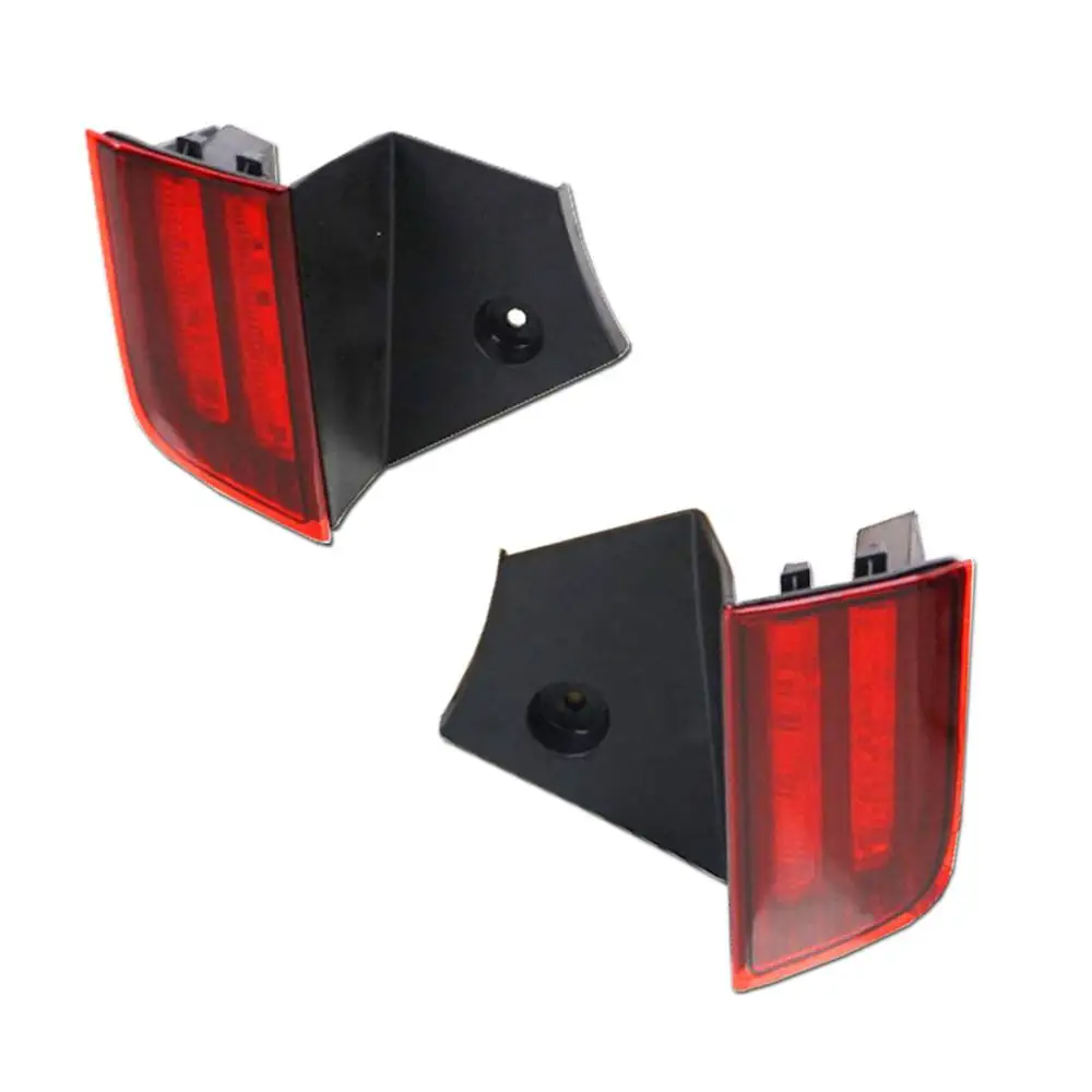 
3D Optic Red LED Rear Bumper Reflectors Rear Tail Brake Light Lamps Kit For 2016 2017 2018 2019 Mitsubishi Pajero Montero Sport 