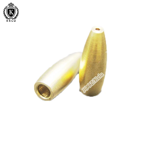 Bullet shaped Brass fishing weight with all kinds of shapes and color