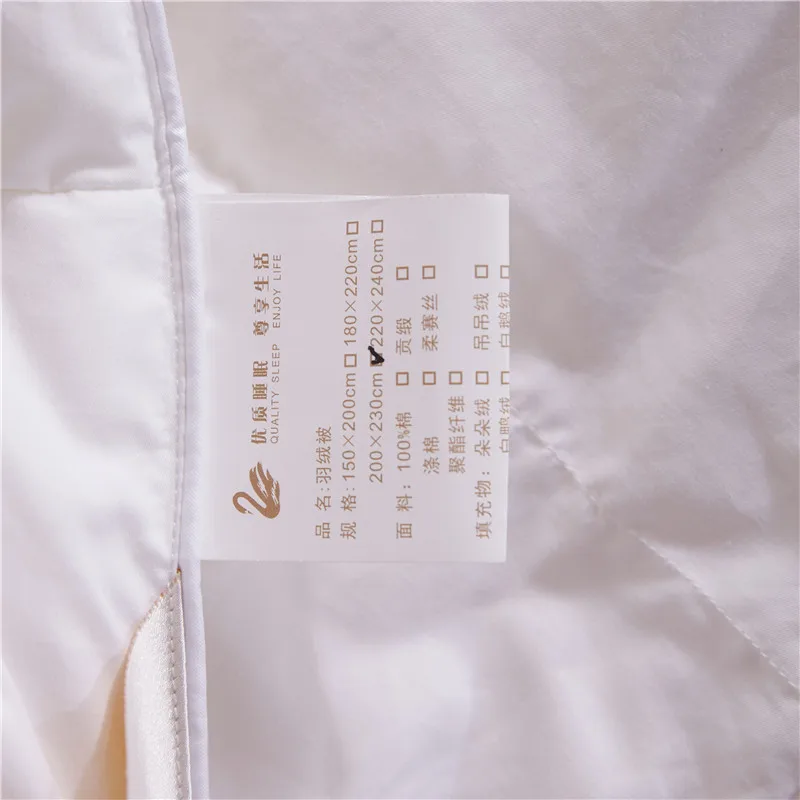 TWISTED HIGH QUALITY WHITE GOOSE DOWN QUILT