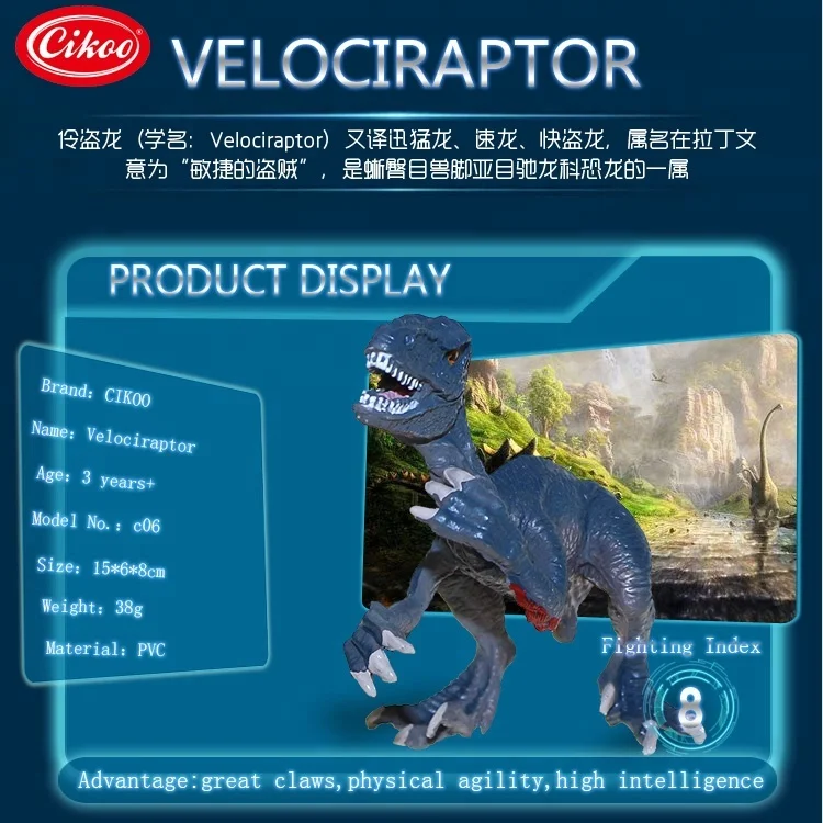 blue raptor dinosaur toys direct from china