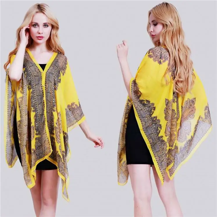 Womens Bikini Beach Wear Cover Up Clothing Printed Colorful Beachwear Kaftan/Womens Bikini Swimsuits