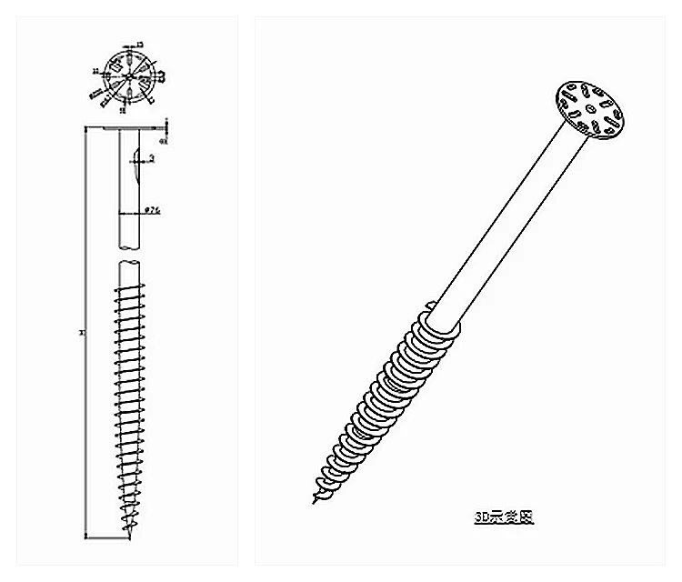 Ground screw solar post anchor, Krinner ground screws anchor with hot dipped galvanized