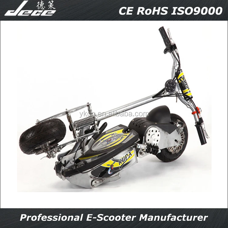 Two wheel mobility scooter with seat for riding