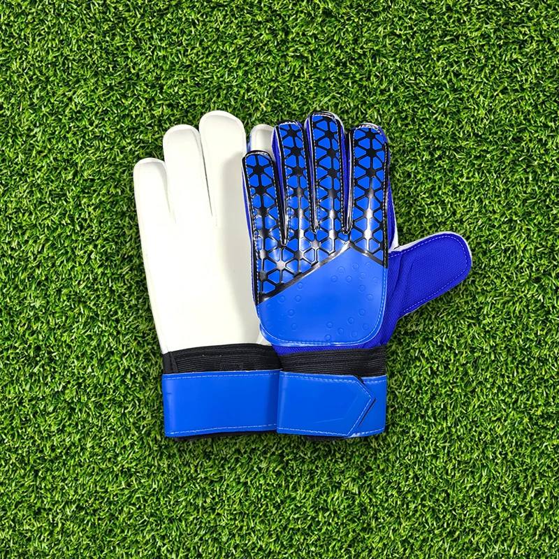 Kids Men goalie soccer gloves 3mm thicken full latex 3mm Foam professional football goalkeeper gloves 5 finger save guard