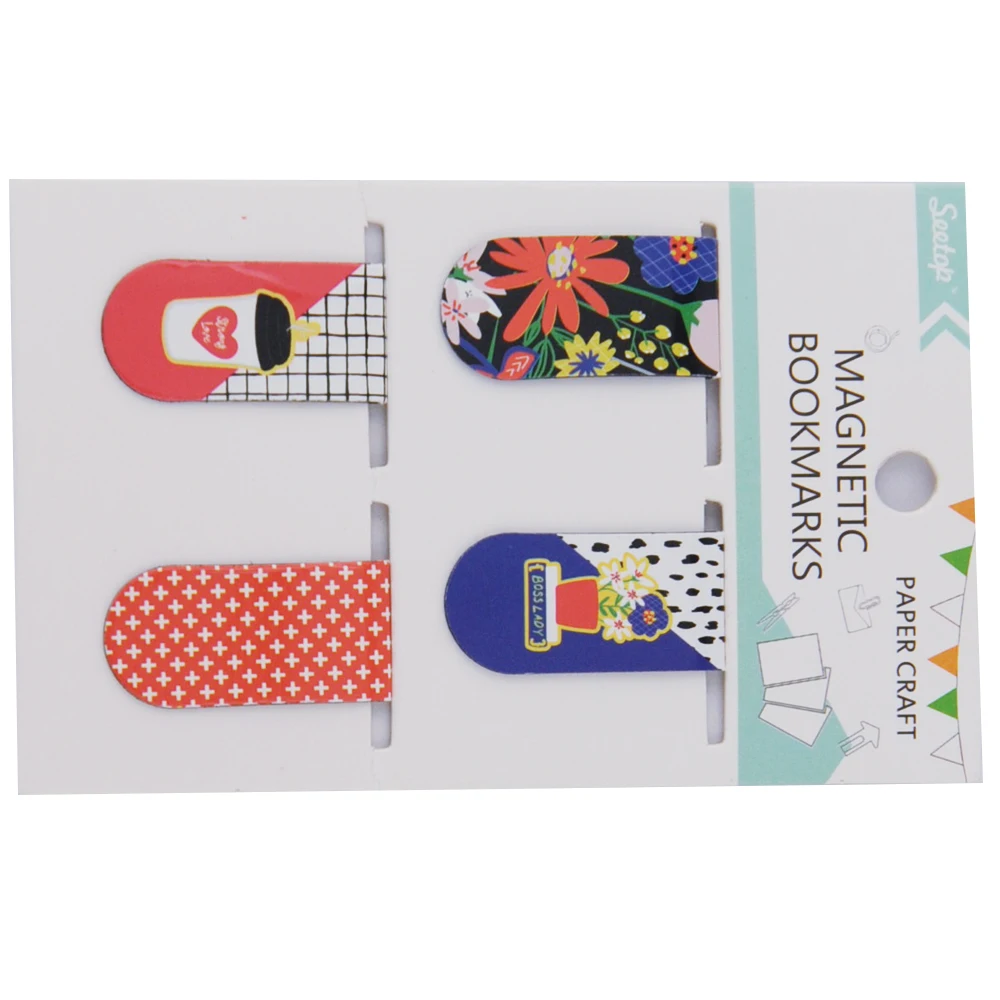 Top Quality cute Style custom print korean 3d custom folding magnetic metal paper bookmark for gifts