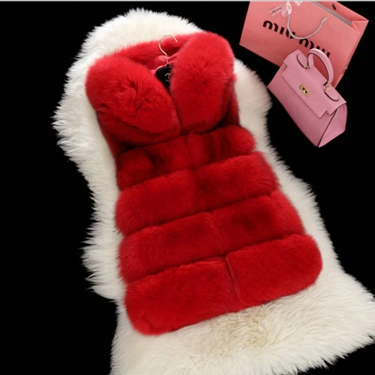 
Hot Selling Women Winter Fluffy Fashion Salable Pink Fox Fur Coat 