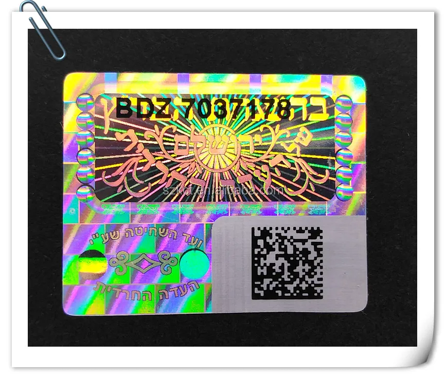 True color 3D Tamper Evident Hologram sticker