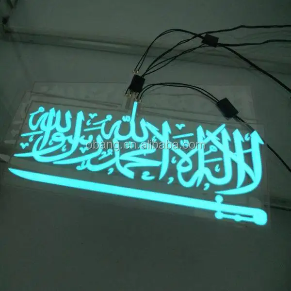 Low price electroluminescent car windshields led stickers China supply light panel EL car sticker