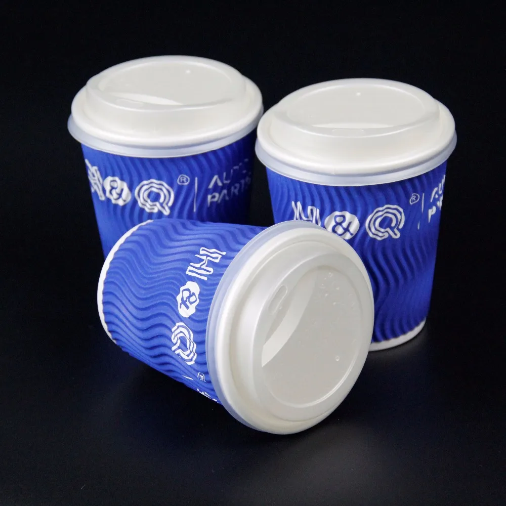 Premium Coffee Cups With Lids Insulated, Disposable Cup To Go Ripple Cups are Perfect For Hot and Cold