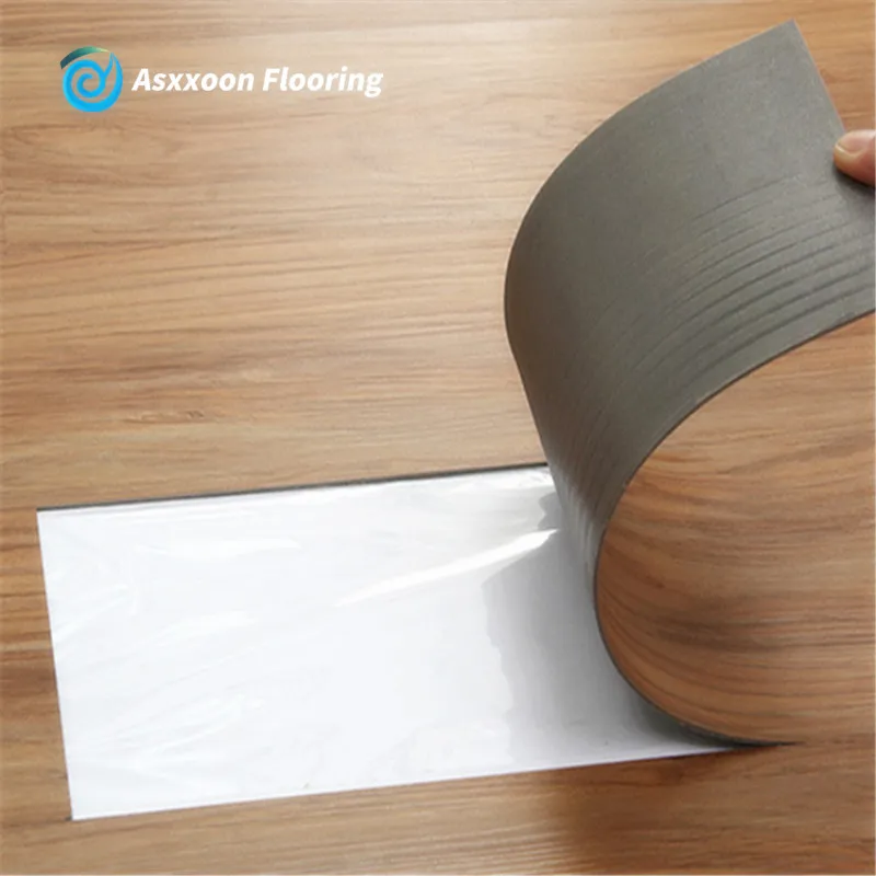 1.2mm Thick Plastic Pvc with self adhesive wood flooring Back and Wood Grians Vinyl Flooring pvc flexible plastic floor sheet