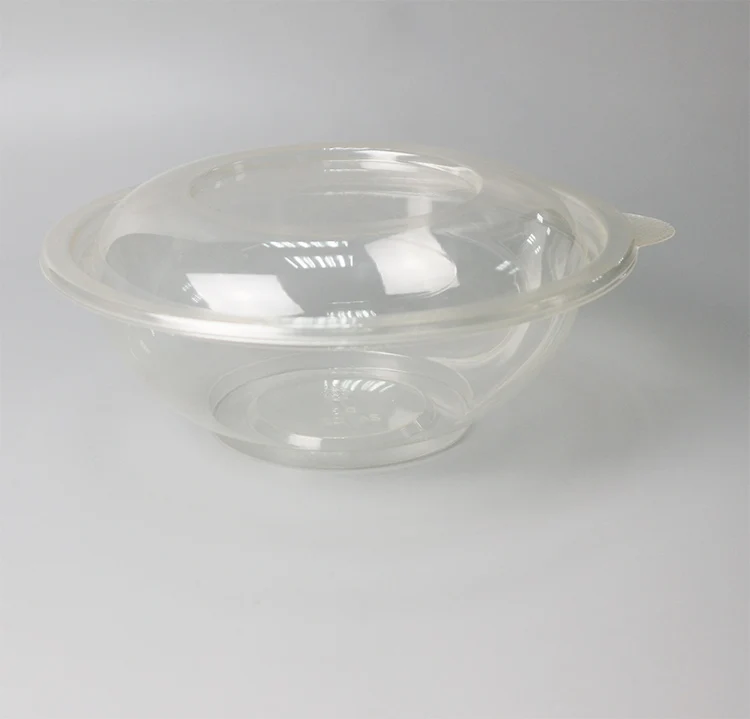 24oz Biodegradable and Compostable PLA Plastic Salad Bowl