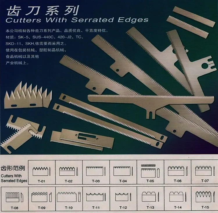 straight dotted line paper cutter blade