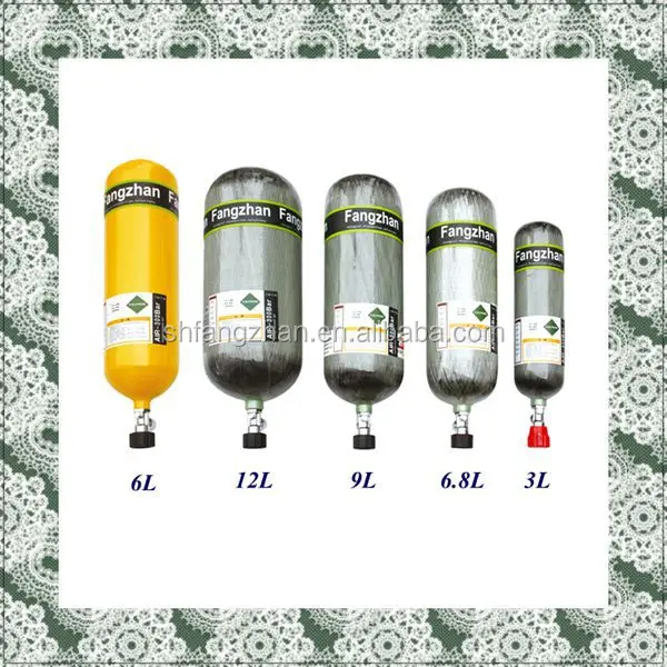 carbon fiber cng cylinder for breathing apparants,air bottle scba