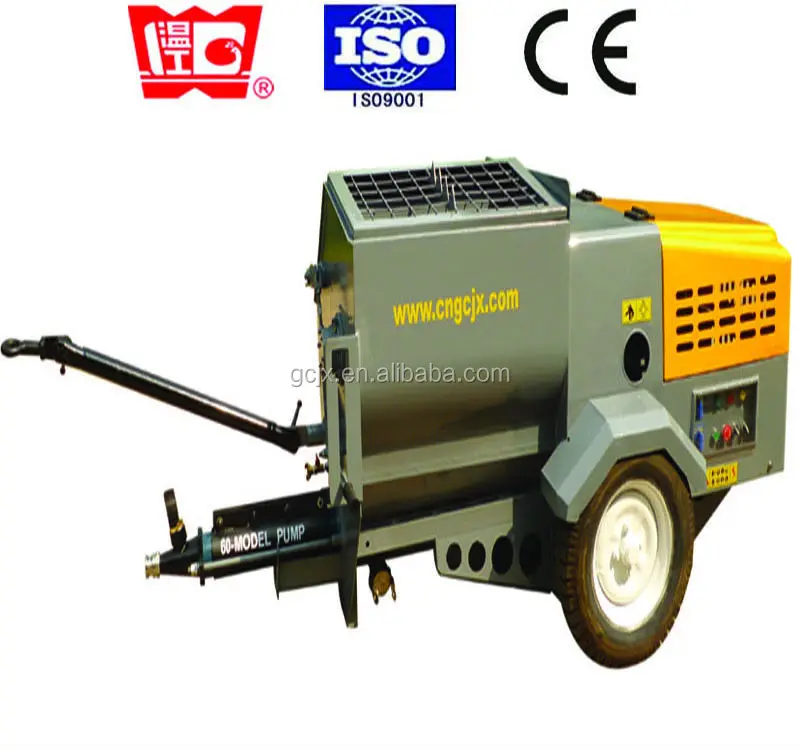 wall mortar plastering rendering machine wet concrete screed plastering spraying machine 380V,415v or diesel engine