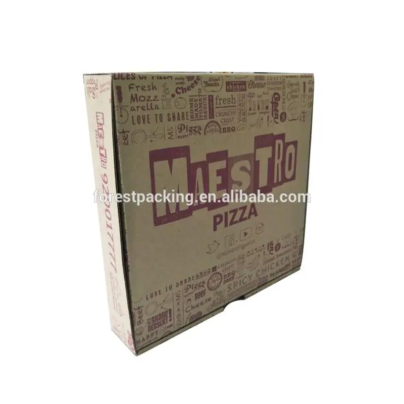  Заказной печати Складывая Бумаги Pizza Box поставщика на заказ коробки для