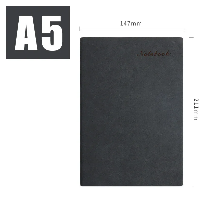 business notepad B5 embossed leather hardcover college stationary notebook office meeting notes customized journal notebook