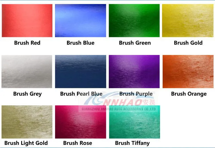 Annhao Premium Grey Color Removable Glue Brushed Matte Chrome Vinyl Car Wrap