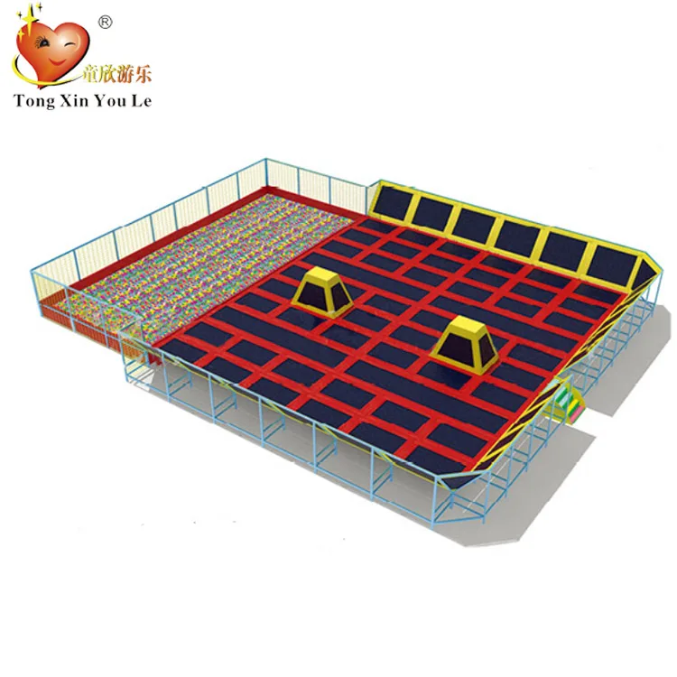 factory direct price high quality children play toy entertainment foam mats Large indoor and outdoor trampoline with net