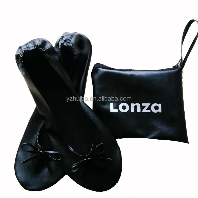 
Ballet shoes Foldable Flats and Travel Pouch Travel Slipper 